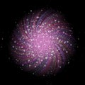 Simple whirlpool of color streams rotating round the middle