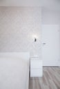 Simple white bedroom Royalty Free Stock Photo