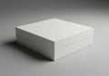 Simple white box resting on a plain surface with neutral background Royalty Free Stock Photo