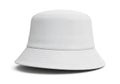 Simple white bucket hat isolated on white background Royalty Free Stock Photo