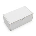 Simple white cardboard box with flap Royalty Free Stock Photo