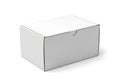 Simple white cardboard box isolated on white background Royalty Free Stock Photo