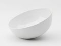 White ceramic bowl on a plain white background isolated on white background Royalty Free Stock Photo