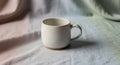 A simple white ceramic mug with Royalty Free Stock Photo