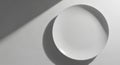 A simple white ceramic plate is Royalty Free Stock Photo