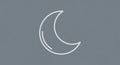 A simple, white crescent moon icon Royalty Free Stock Photo