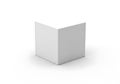 A simple white cube a minimalist object with clean lines and a bright sterile appearance Royalty Free Stock Photo