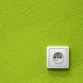 Green power socket Royalty Free Stock Photo