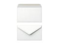 Simple white envelopes stacked vertically Royalty Free Stock Photo