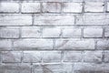 Simple white and grey brick wall painted with metallic sprayed ink paint as pattern surface texture background Royalty Free Stock Photo