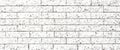 Simple white and grey rectangular stone brick wall as seamless pattern surface texture background in wide panorama banner format