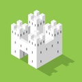 Simple white isometric castle