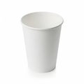 Simple white paper cup on white background Royalty Free Stock Photo
