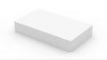 Simple white rectangular block displayed against a plain background Royalty Free Stock Photo