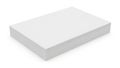 Simple white rectangular block resting on a plain surface Royalty Free Stock Photo