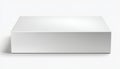 Simple White Rectangular Box on a White Background with Soft Shadows Royalty Free Stock Photo