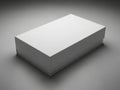 Simple white rectangular box on a gray background Royalty Free Stock Photo