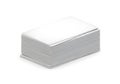 A simple white rectangular box with a lid isolated on a white background Royalty Free Stock Photo
