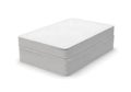 A simple white rectangular box with a lid isolated on a white background Royalty Free Stock Photo