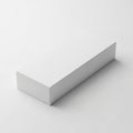 Simple White Rectangular Box on a Light Gray Surface clean Royalty Free Stock Photo