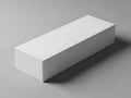 Minimalist white box on gray surface Royalty Free Stock Photo