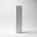 A simple white rectangular box standing alone on a plain white background Royalty Free Stock Photo