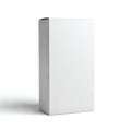A simple white rectangular box standing alone on a plain white background Royalty Free Stock Photo
