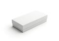 Simple white rectangular gift box with lid isolated on white background clean plain packaging for present or product mockup Royalty Free Stock Photo