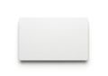 A simple white rectangular object with subtle shading casting a shadow isolated on white background Royalty Free Stock Photo