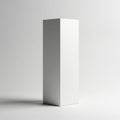 A simple white rectangular prism standing alone on a plain background Royalty Free Stock Photo