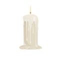 Simple White and Sacred Candle Symbol - Illuminated Paraffin Design