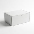 Simple white shipping box ready for packaging Royalty Free Stock Photo