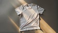 Simple white t-shirt on a neutral background Royalty Free Stock Photo