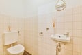 Simple white toilet room Royalty Free Stock Photo