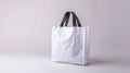 Simple White Tote Bag on White