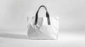 Simple White Tote Bag on White