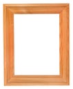 Simple wide wood picture frame with cutout canvas Royalty Free Stock Photo