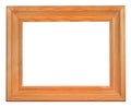 Simple wide wooden frame with cut out canvas