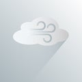 Simple wind storm weather icon