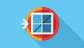 Simple window icon, user interface element vector design Generative AI Royalty Free Stock Photo