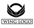 Simple wing vector design logo Royalty Free Stock Photo