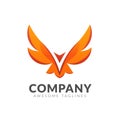 Simple winged logo vector illustration