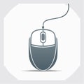 Simple Wired Computer Mouse Vector Icon Royalty Free Stock Photo