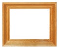 Simple wooden picture frame with cutout canvas