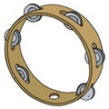 Simple wooden tambourine