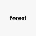 Simple wordmark pine forest logo icon vector template