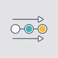 Simple Workflow Progression Icon for Business Process Royalty Free Stock Photo