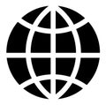 Simple world, globe icon symbol