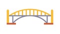 Simple Yellow Arch Bridge Icon for Easy Navigation, vector design Generative AI Royalty Free Stock Photo