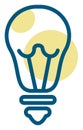 Simple yellow ightbulb, icon Royalty Free Stock Photo